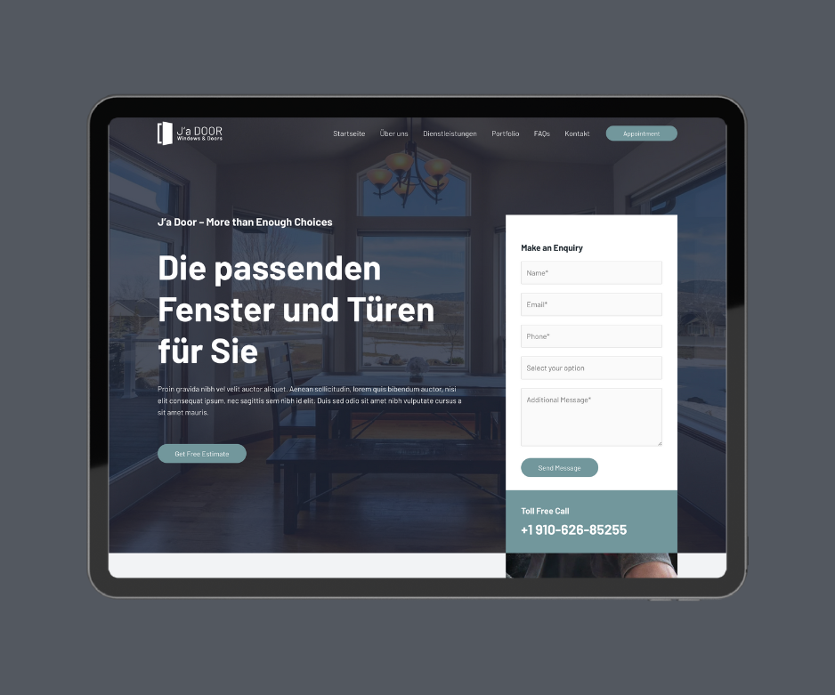 Fensterbau Website