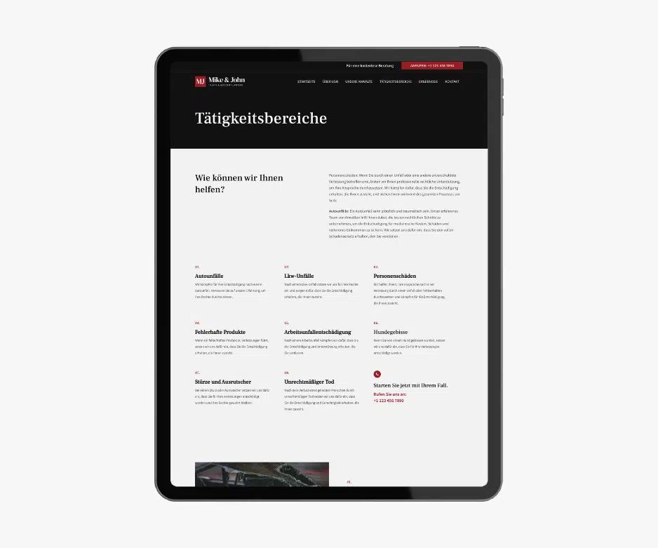 Rechtsanwalt Website