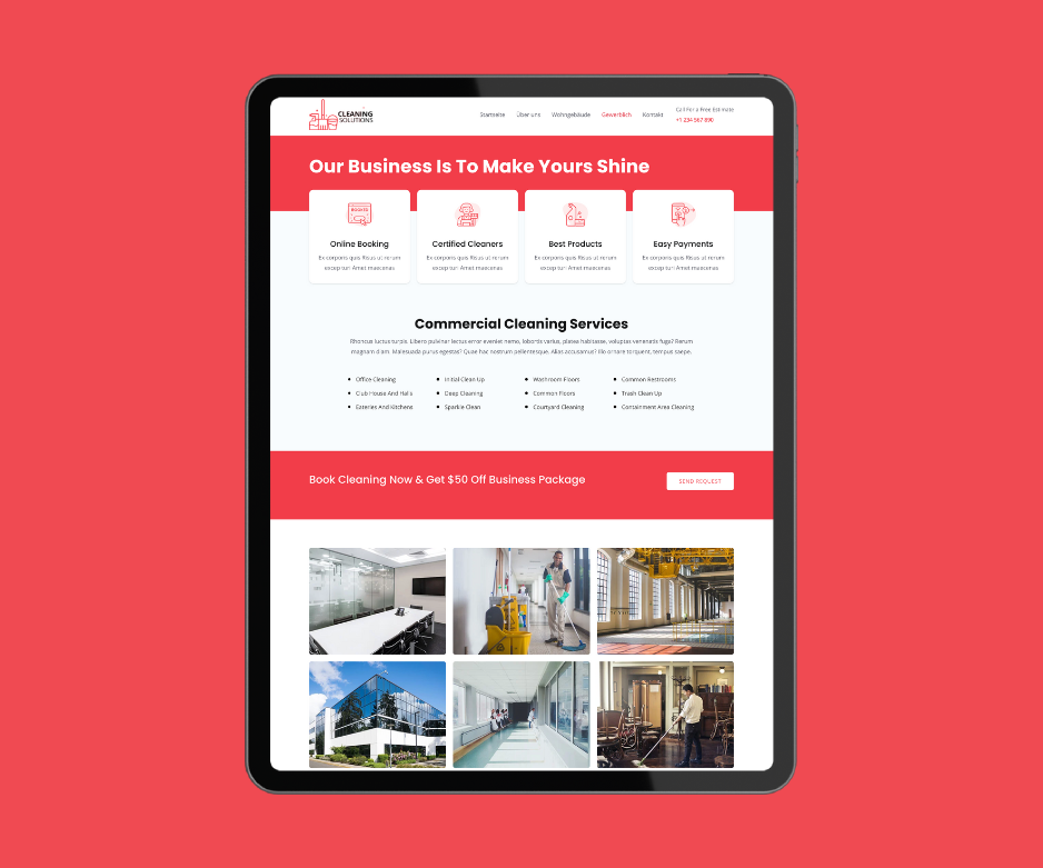 Website für Reinigungsdienst – Bild 3