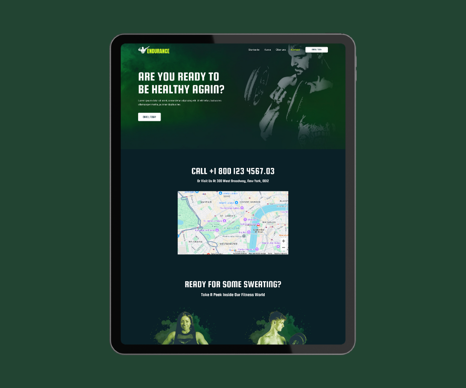 Fitnesscenter Website – Bild 3