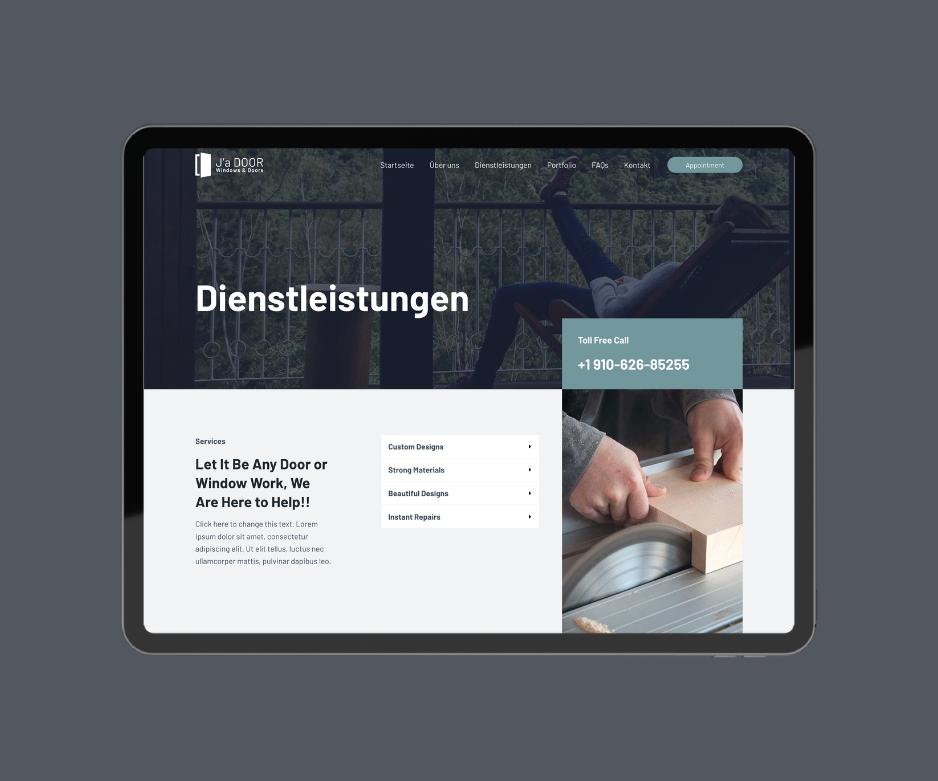 Fensterbau Website – Bild 4