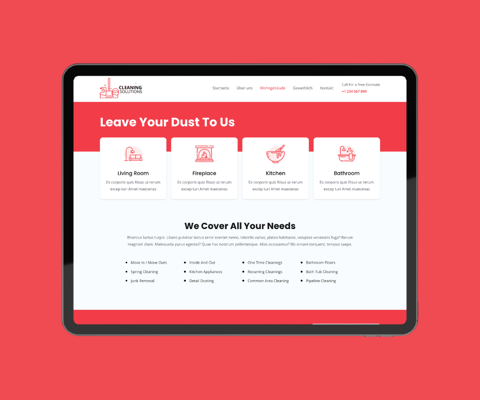 Website für Reinigungsdienst – Bild 4