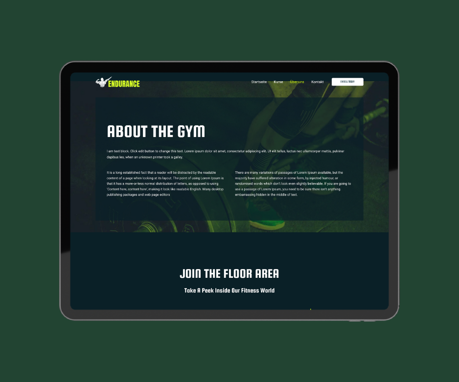 Fitnesscenter Website – Bild 4