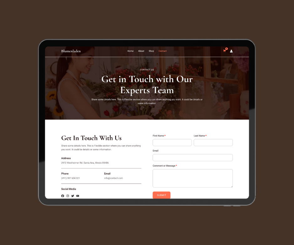 Blumenladen Website – Bild 3