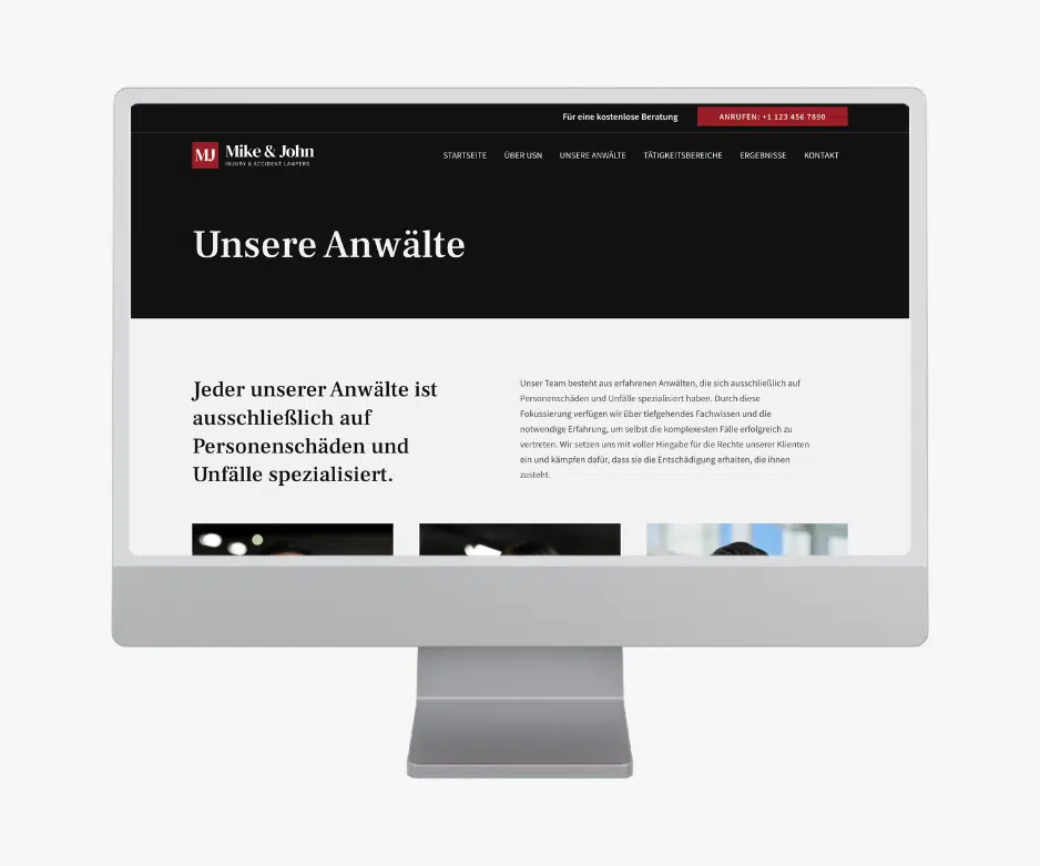 Rechtsanwalt Website